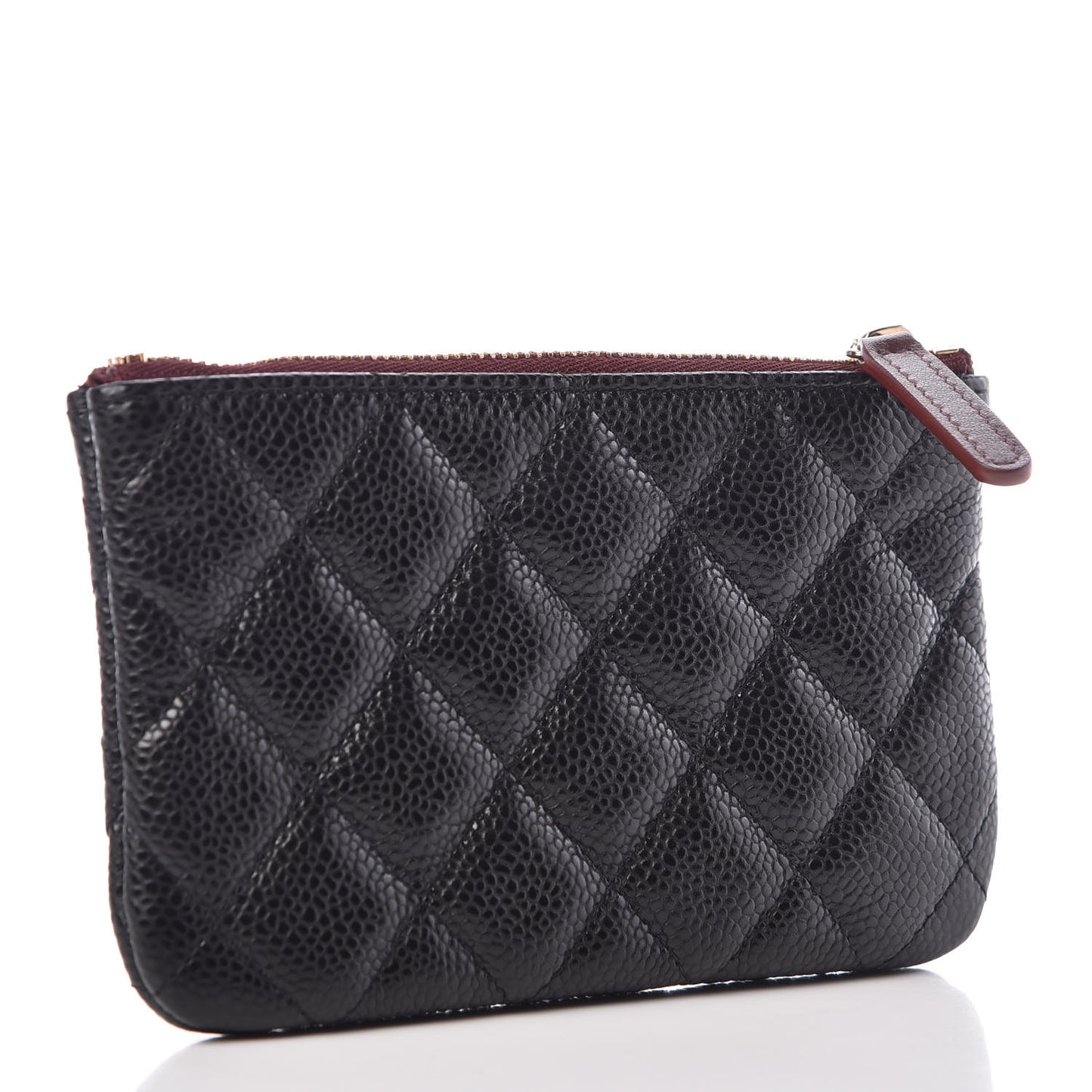 Caviar Quilted Small Cosmetic Case Black