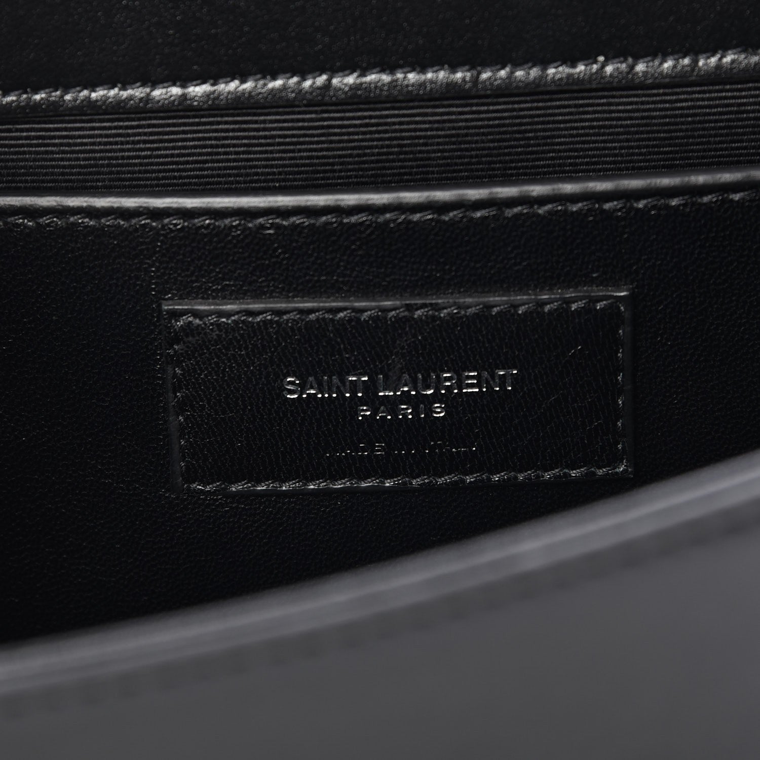 Saint Laurent Calfskin Medium Heart Bolts Monogram Kate Satchel Black 6 of 6