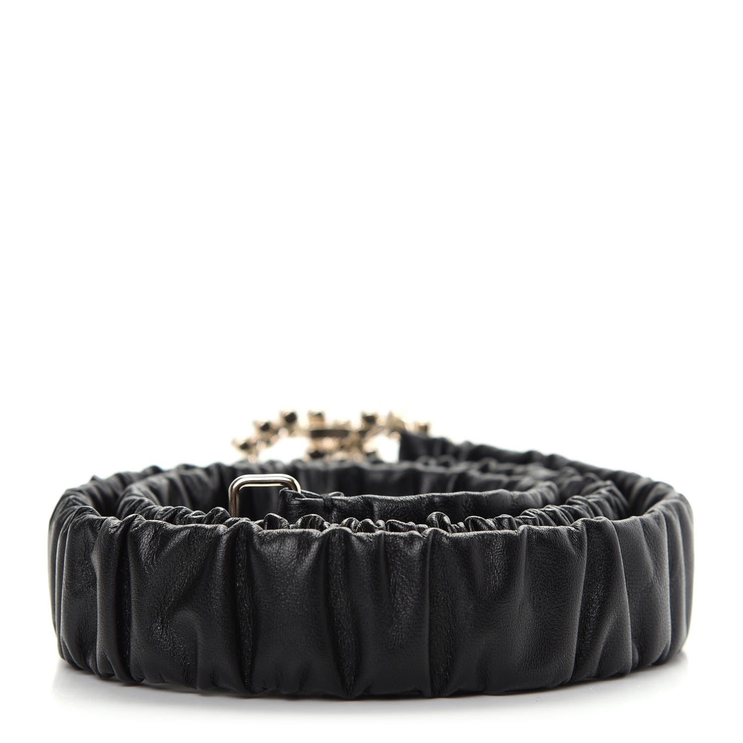 Chanel Calfskin Crystal CC Belt 85 34 Black 2 of 4