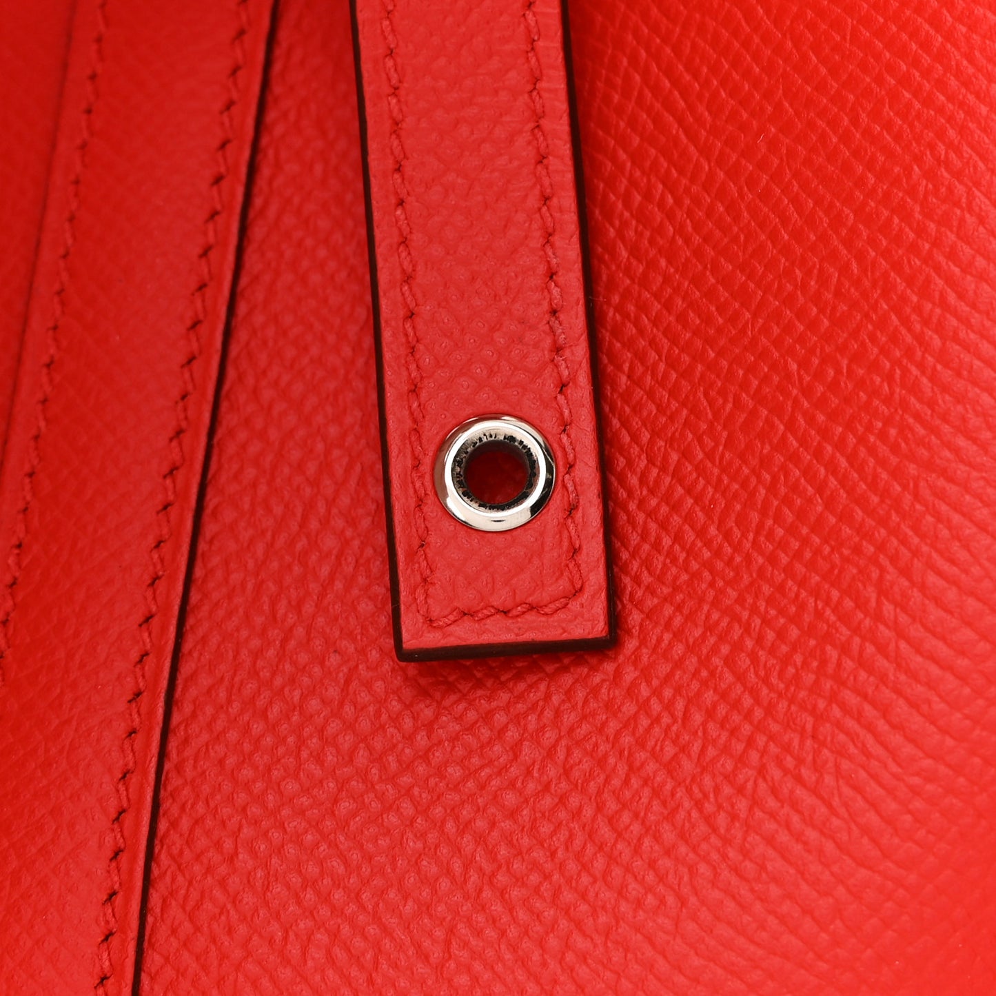 Epsom Tressage De Cuir Picotin Lock 22 MM Rouge Coeur Bleu du Nord Rouge H