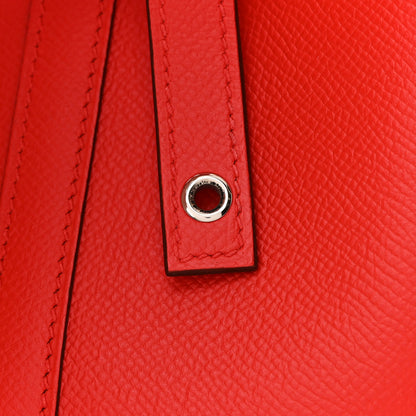 Hermes Epsom Tressage De Cuir Picotin Lock 22 MM Rouge Coeur Bleu du Nord Rouge H 11 of 11