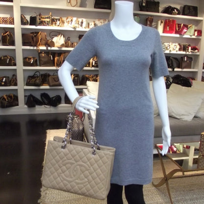 Chanel Caviar Quilted Grand Shopping Tote GST Beige 2 of 9