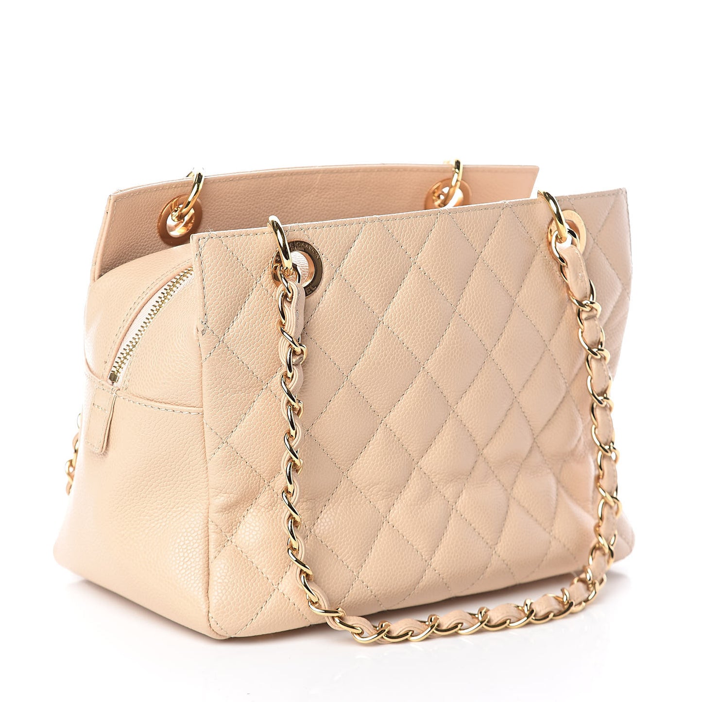 Caviar Quilted Petit Timeless Tote PTT Beige