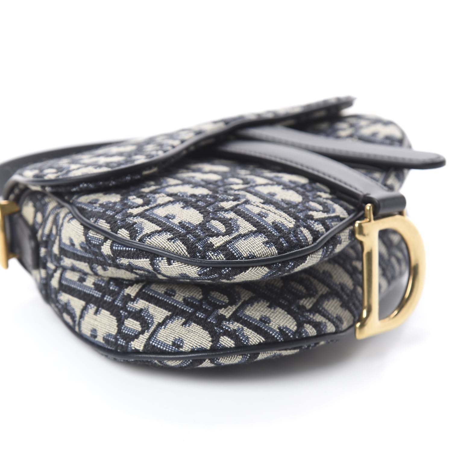 Christian Dior Oblique Mini Saddle Bag Blue 6 of 7