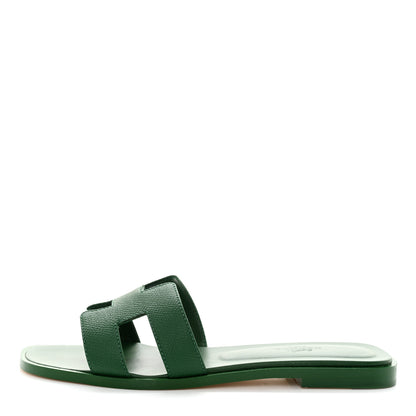Hermes Epsom Oran Sandals 36 Vert Cactus 1 of 9