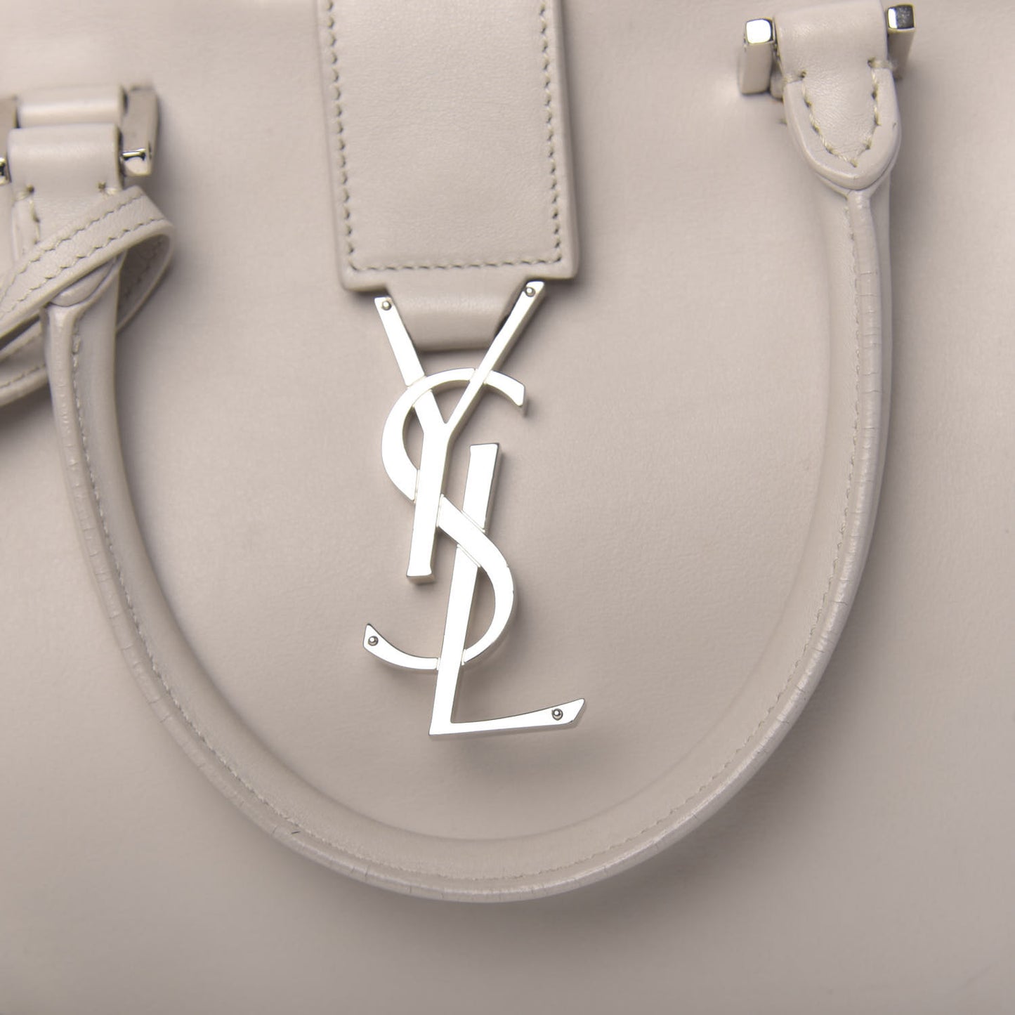 Smooth Calfskin Baby Monogram Cabas Gris Perle