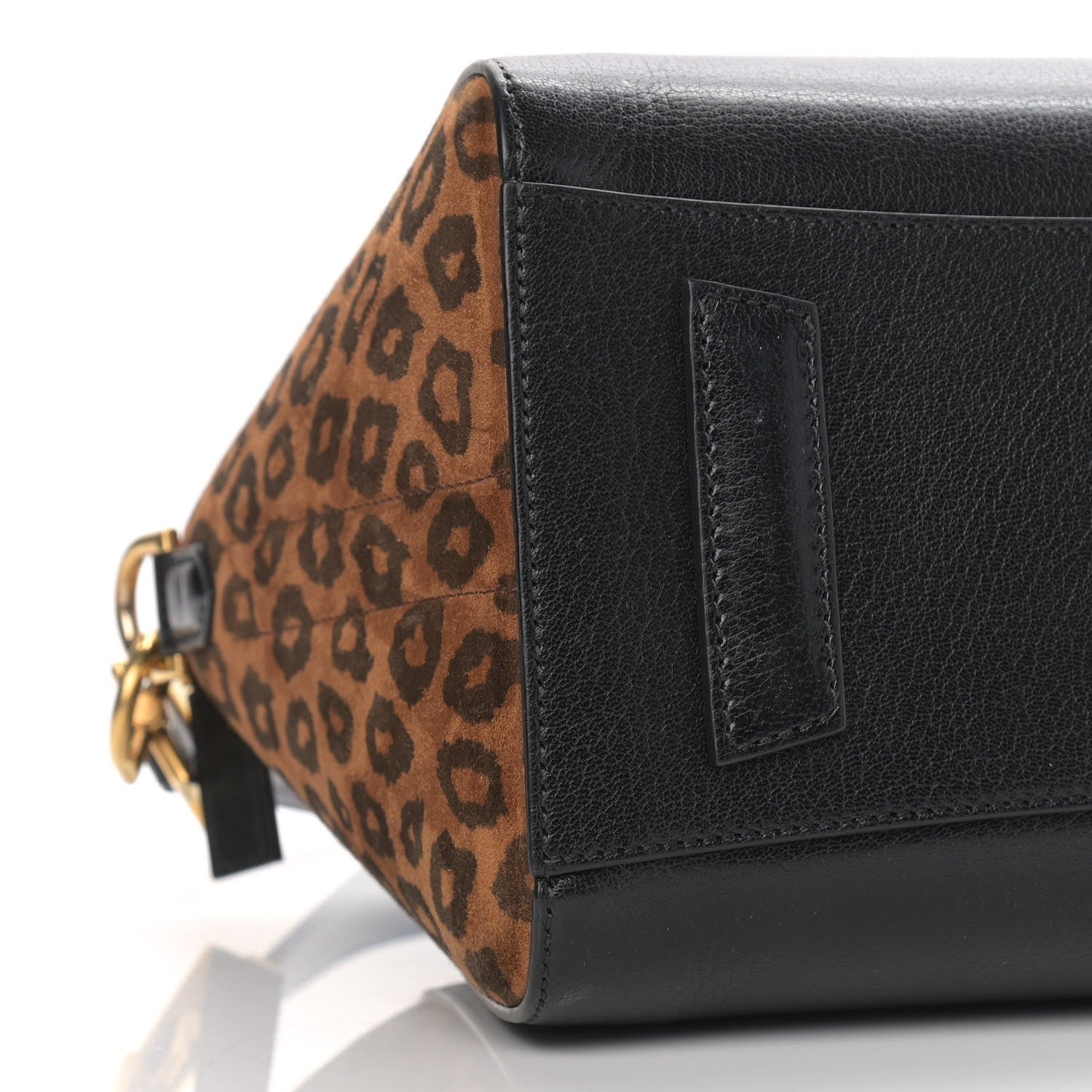 Givenchy Calfskin Suede Leopard Print Small Antigona Black 8 of 10