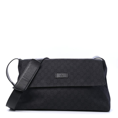 Gucci GG Monogram Flap Messenger Bag Navy 1 of 8