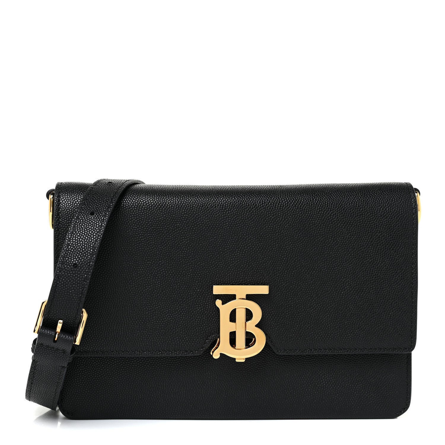 Burberry Grained Calfskin Albion TB Bag Black 1 of 10