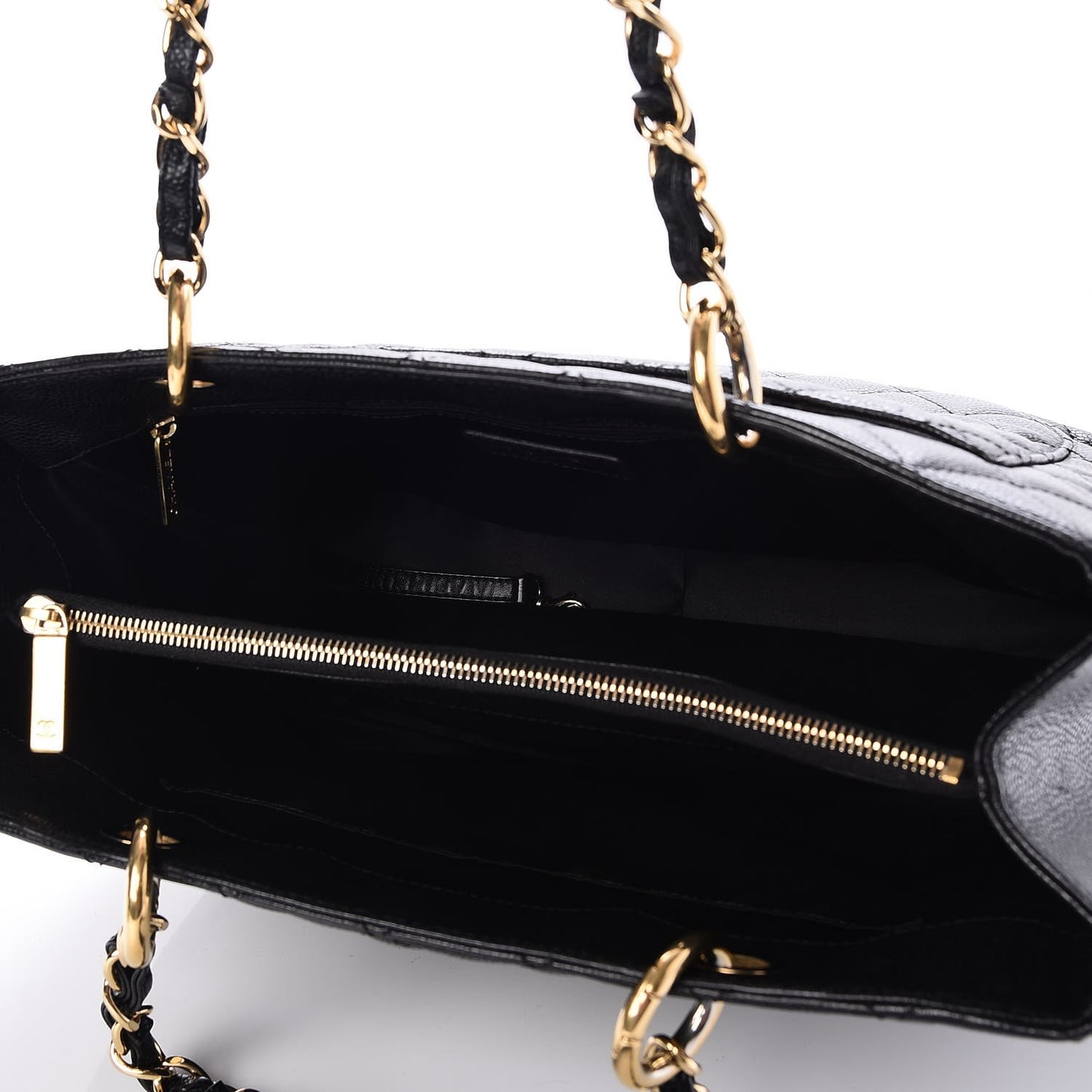 Caviar Quilted Grand Shopping Tote GST Black