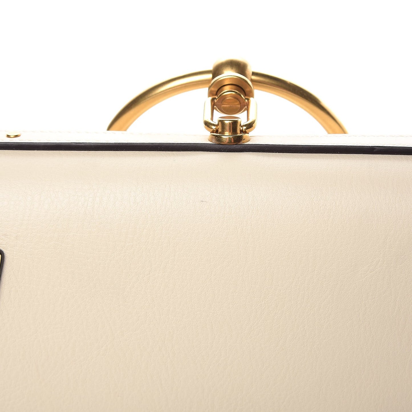 Calfskin Suede Medium Nile Bracelet Bag Off White