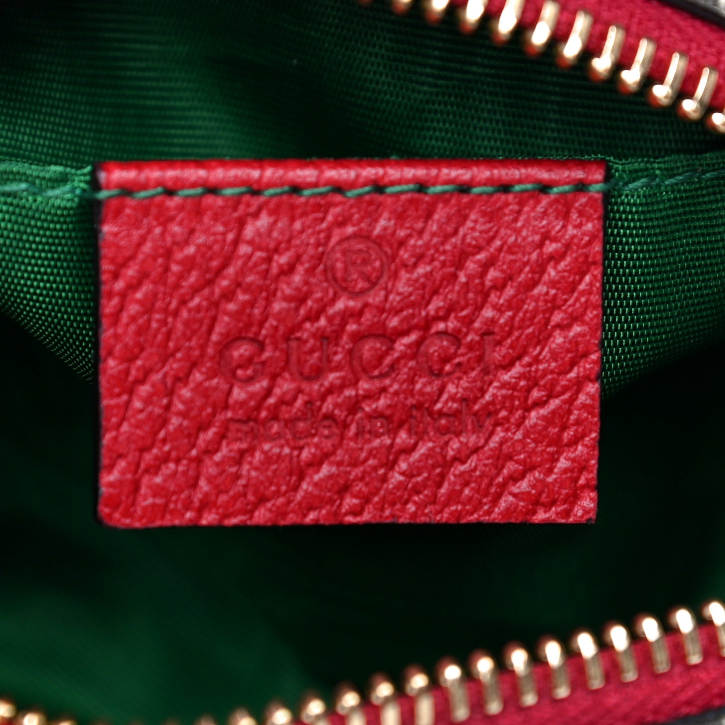 Soft GG Supreme Monogram Calfskin Small Ophidia Cosmetic Case Beige Ebony Hibiscus Red