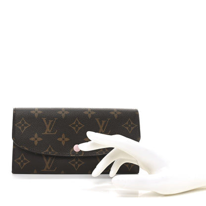 Louis Vuitton Monogram Emilie Wallet Rose Ballerine 2 of 7