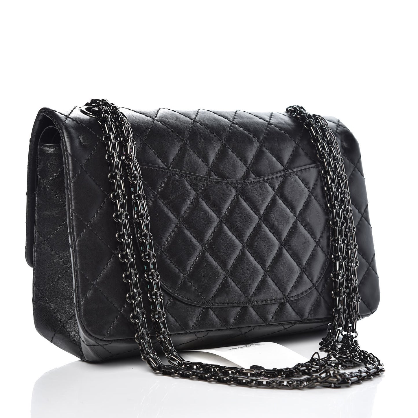 Aged Calfskin Quilted 2.55 Reissue 225 Flap So Black