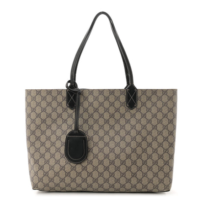 Gucci Calfskin GG Supreme Monogram Medium Reversible Tote Black 1 of 12