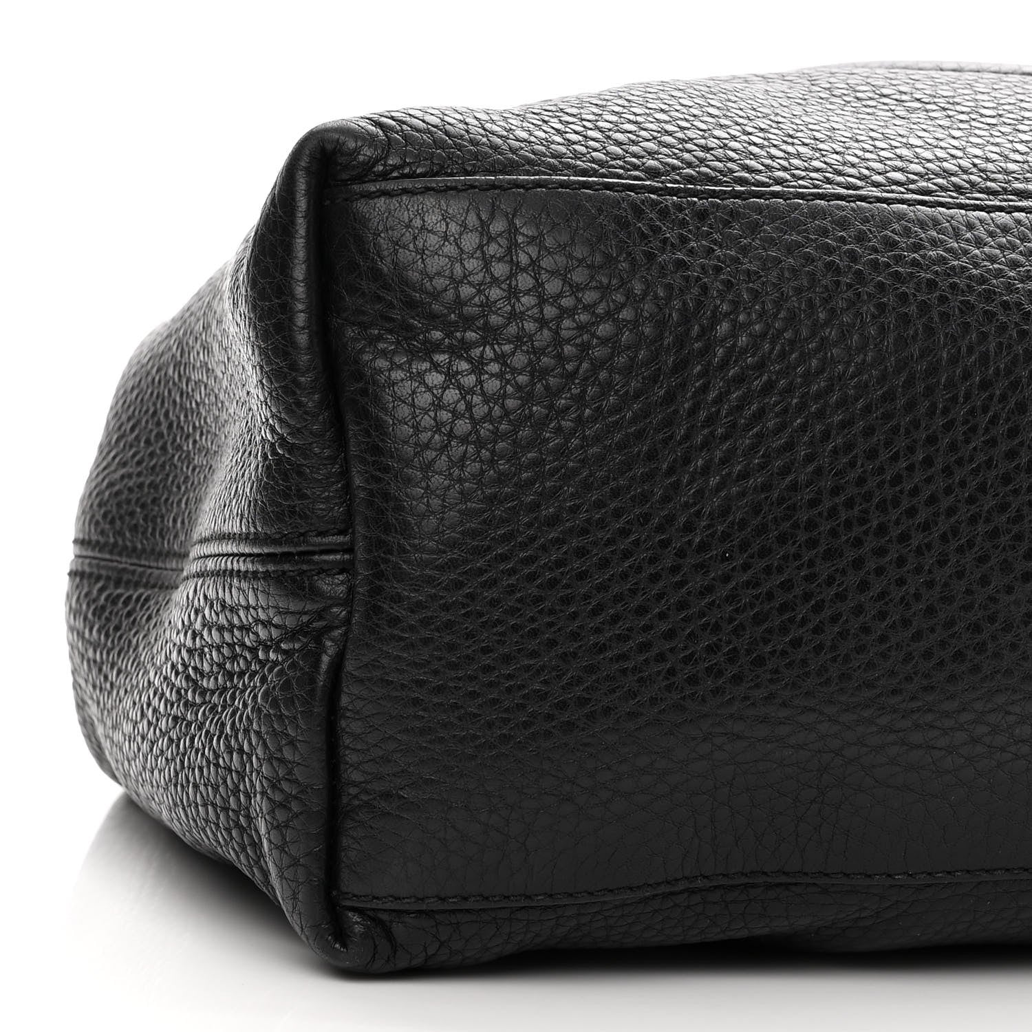 Gucci Pebbled Calfskin Medium Soho Chain Shoulder Bag Black 9 of 12