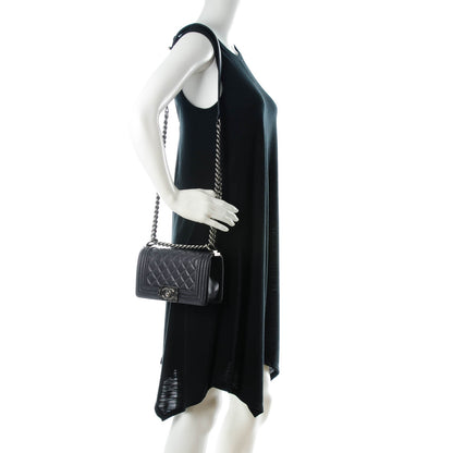 Chanel Lambskin Quilted Small Boy Flap Dark Grey 2 of 9
