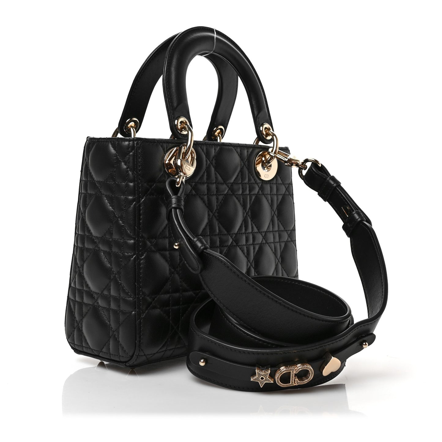 Lambskin Cannage Small My ABCDior Lady Dior Black