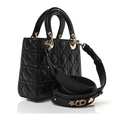 Christian Dior Lambskin Cannage Small My ABCDior Lady Dior Black 3 of 8