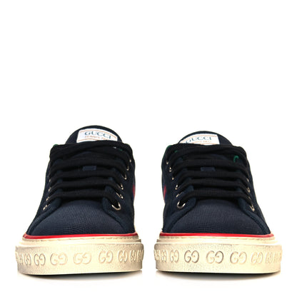 Gucci Canvas Web Womens 1977 Tennis Sneakers 37.5 Black 2 of 9