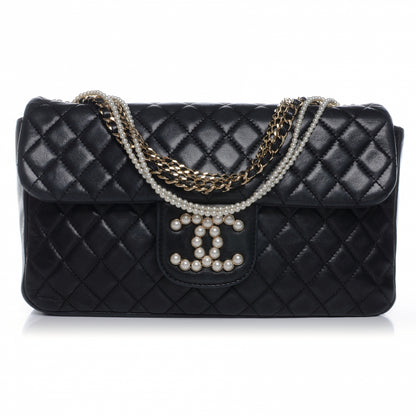 Chanel Lambskin Medium Westminster Pearl Flap Black 1 of 7