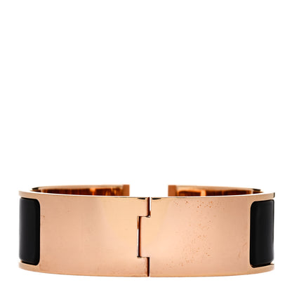 Hermes Enamel Wide Clic Clac H Bracelet GM Black 3 of 5