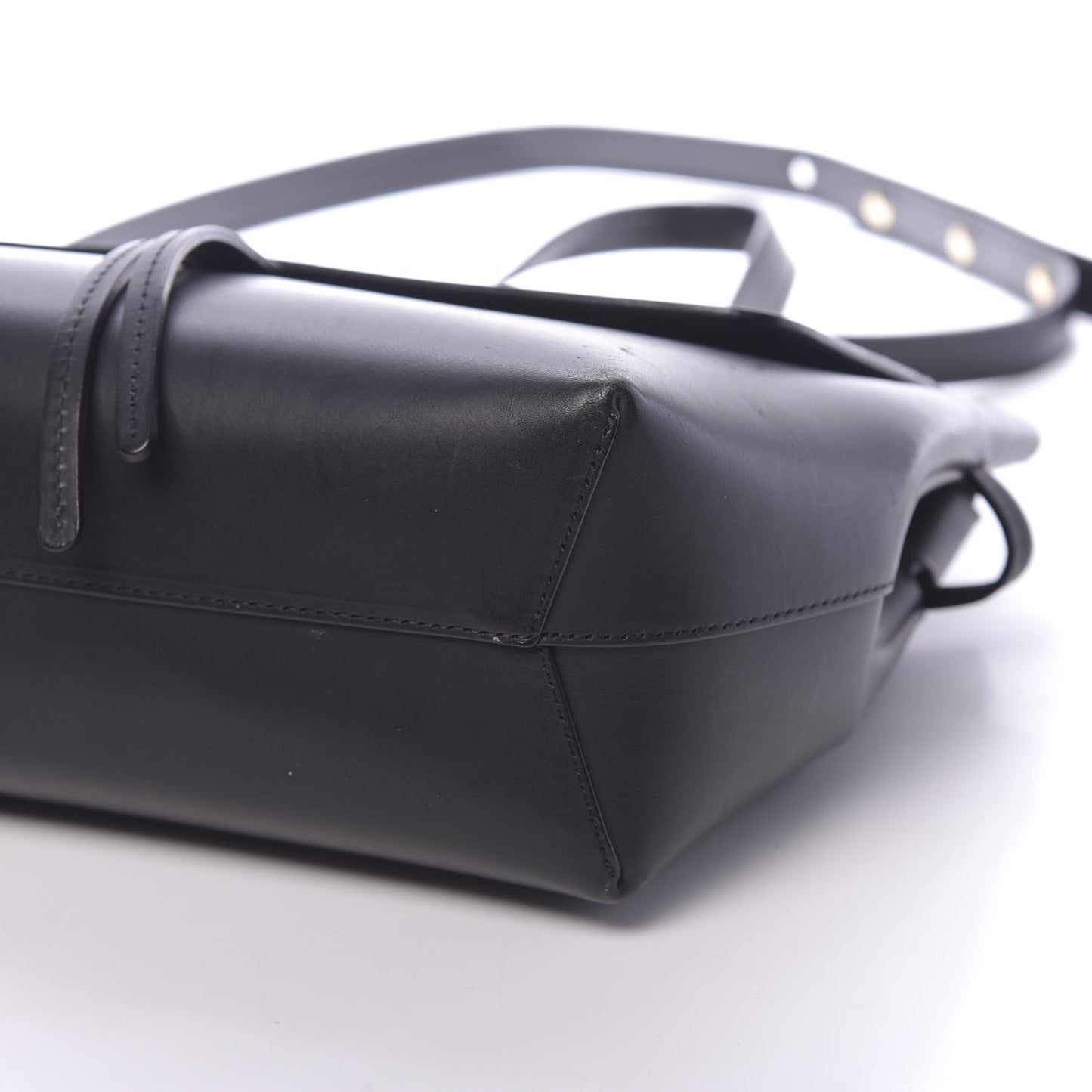 Calfskin Mini Lady Bag Black Argento