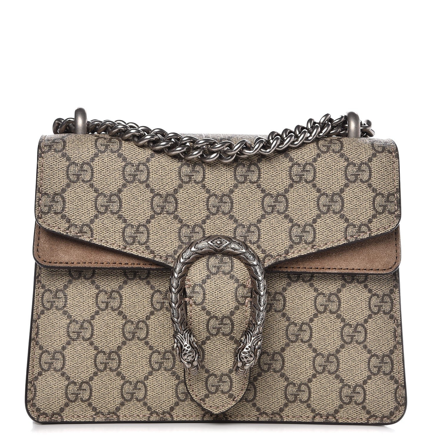 Gucci GG Supreme Monogram Mini Dionysus Shoulder Bag Taupe 1 of 7