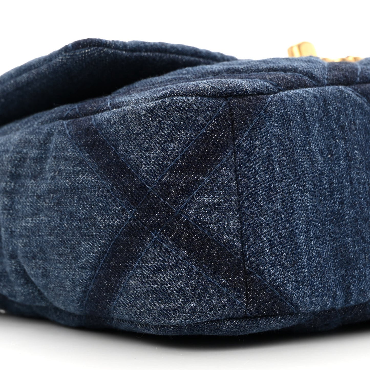 Denim Quilted Medium Chanel 19 Flap Blue