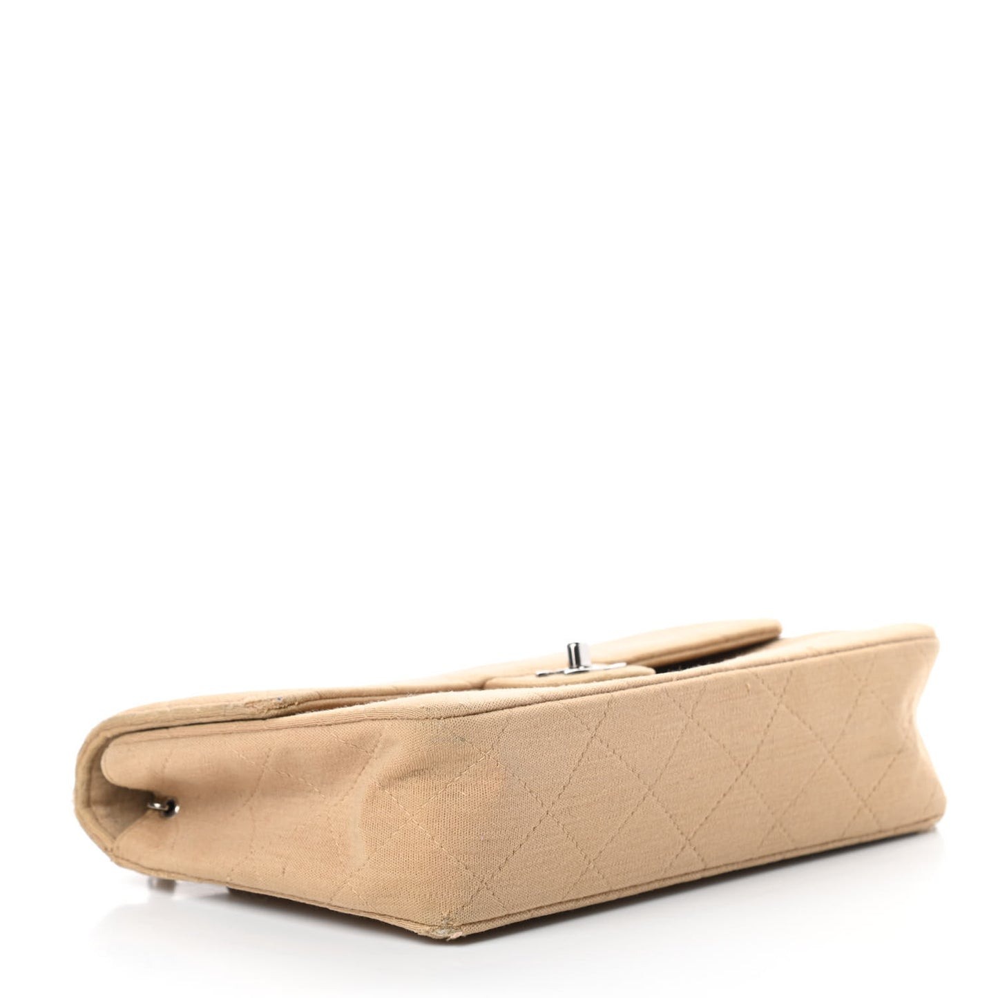 Jersey Quilted Medium Single Flap Beige