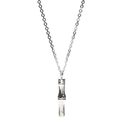 Gucci Sterling Silver Bamboo Pendant Necklace 1 of 4