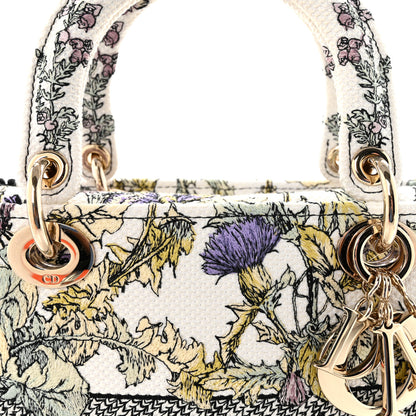 Christian Dior Canvas Embroidered Chardons Toile De Jouy Medium Lady D-Lite Latte Multicolor 7 of 9