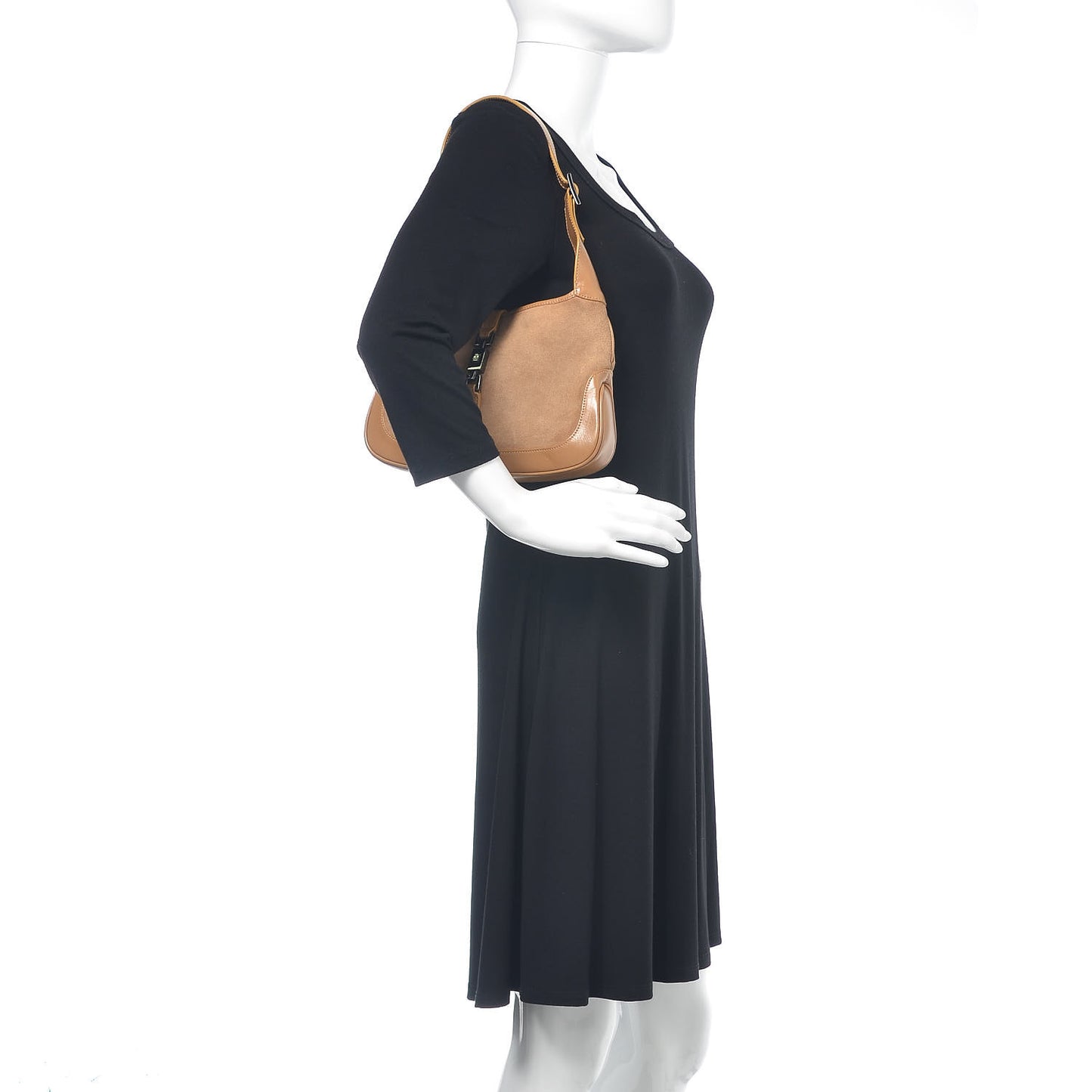 Suede Small Jackie O Hobo Light Brown