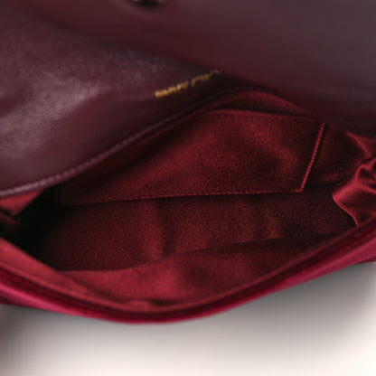 Jimmy Choo Velvet Crystal Pearl Shoulder Bag Burgundy 5 of 9