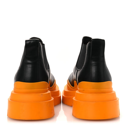 Bottega Veneta Calfskin The Tire Cropped Chelsea Boots 40.5 Black Tangerine 6 of 13