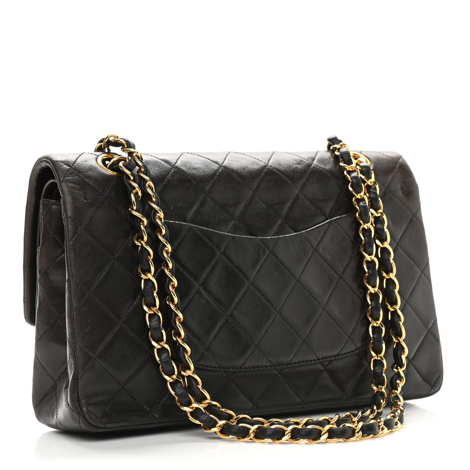 Chanel Lambskin Quilted Medium Double Flap Dark Brown 3 of 16
