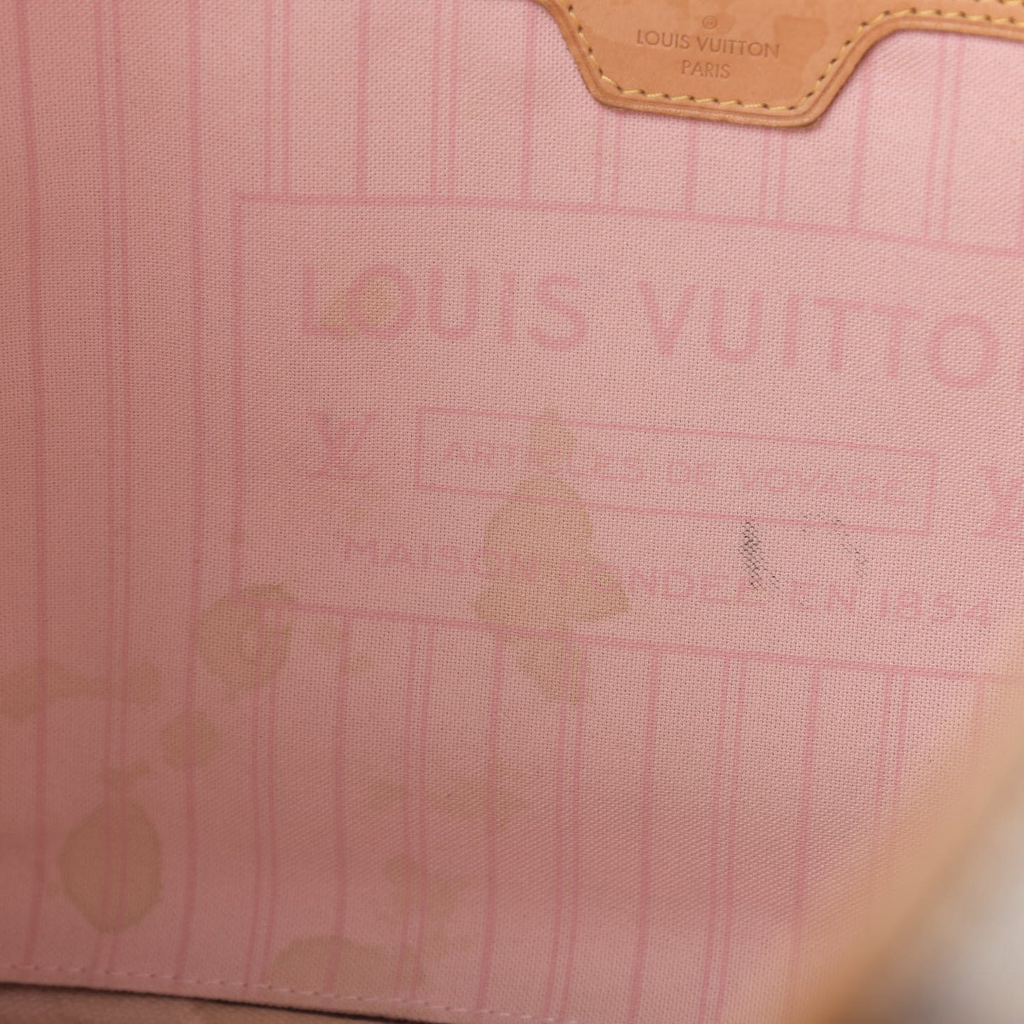 Damier Azur Neo Neverfull MM Rose Ballerine