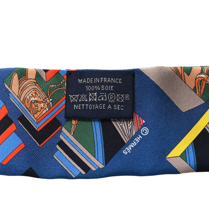 Hermes Silk Springs Springs Twilly Marine Vert Jaune 3 of 3