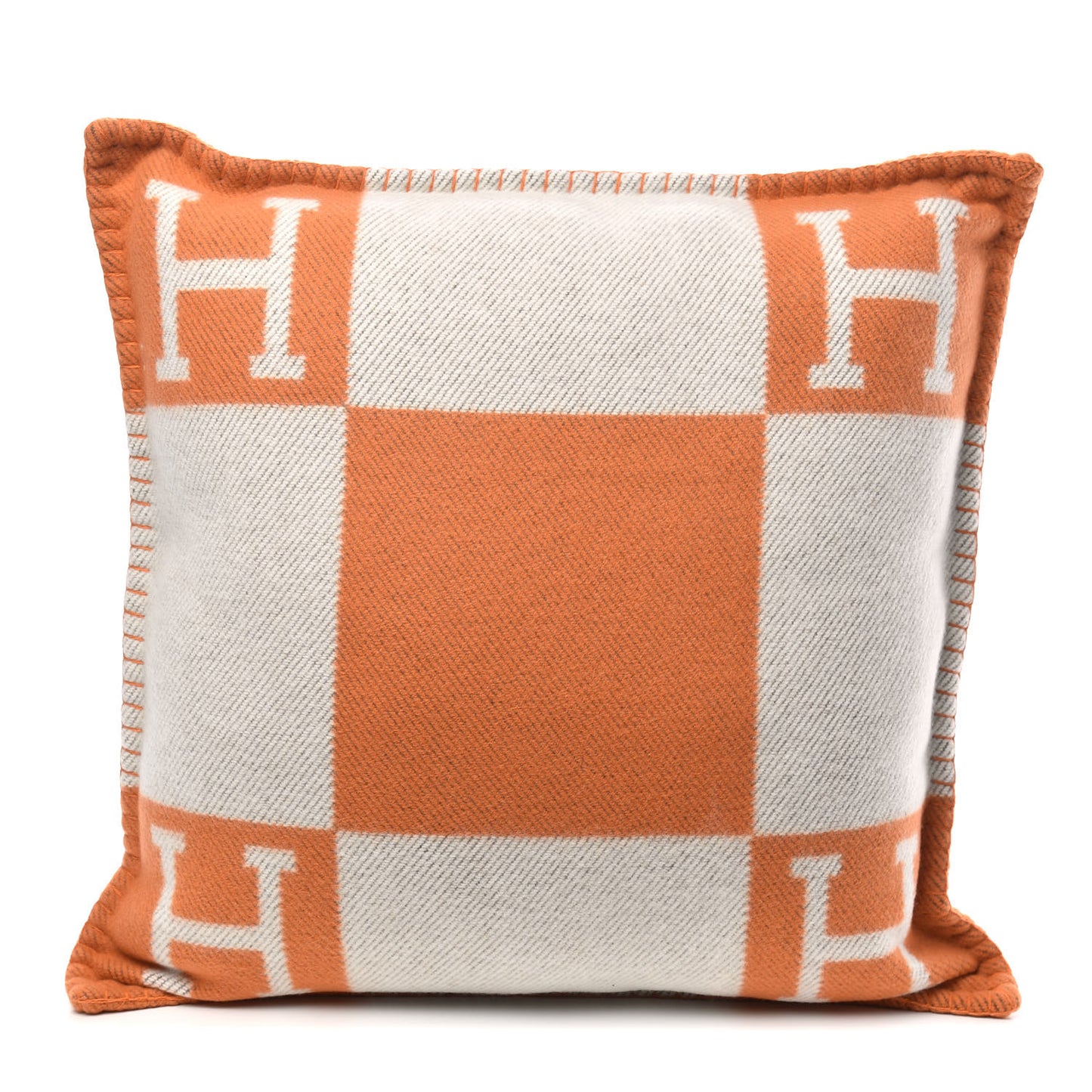 Wool Cashmere Avalon Pillow PM Ecru Potiron