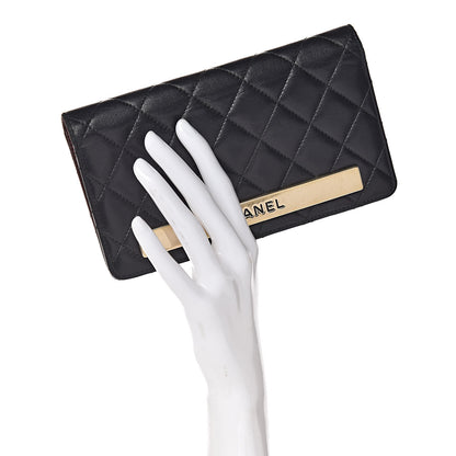 Chanel Lambskin Quilted Trendy CC Yen Wallet Black 2 of 13