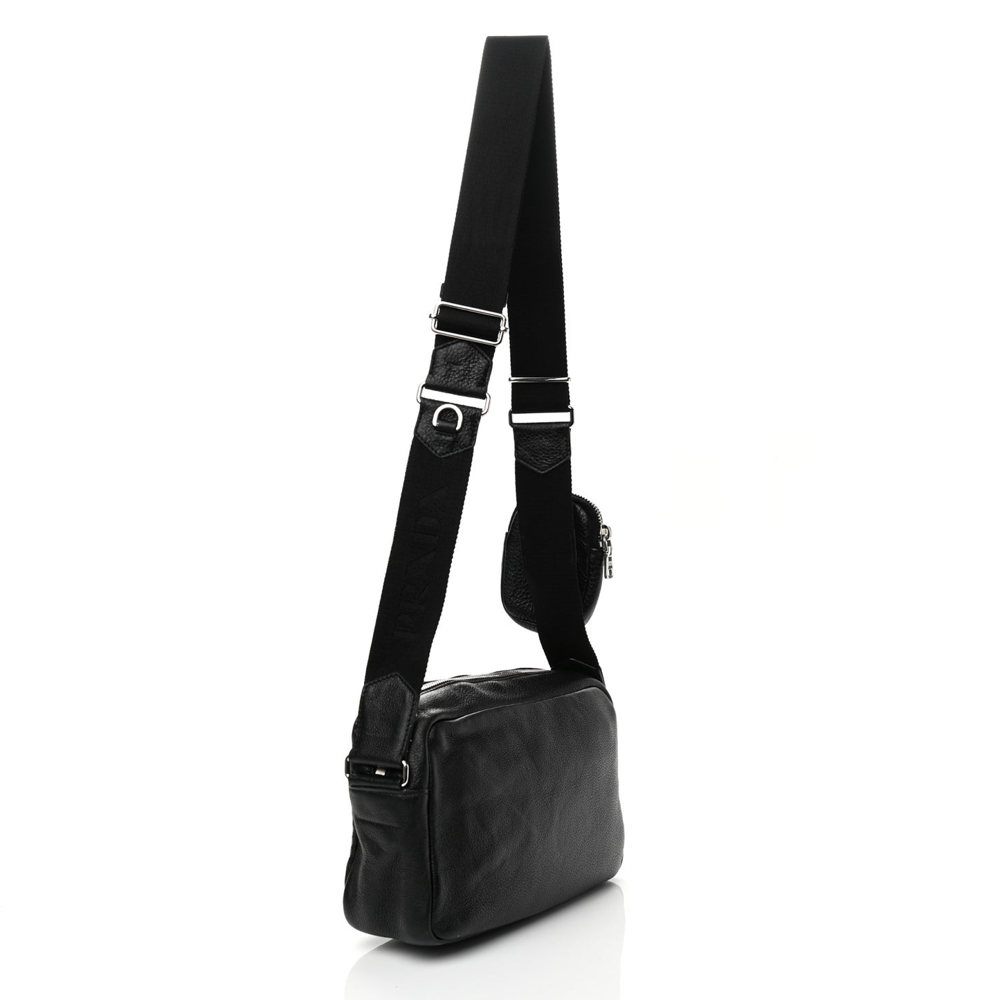 Vitello Daino Crossbody Black