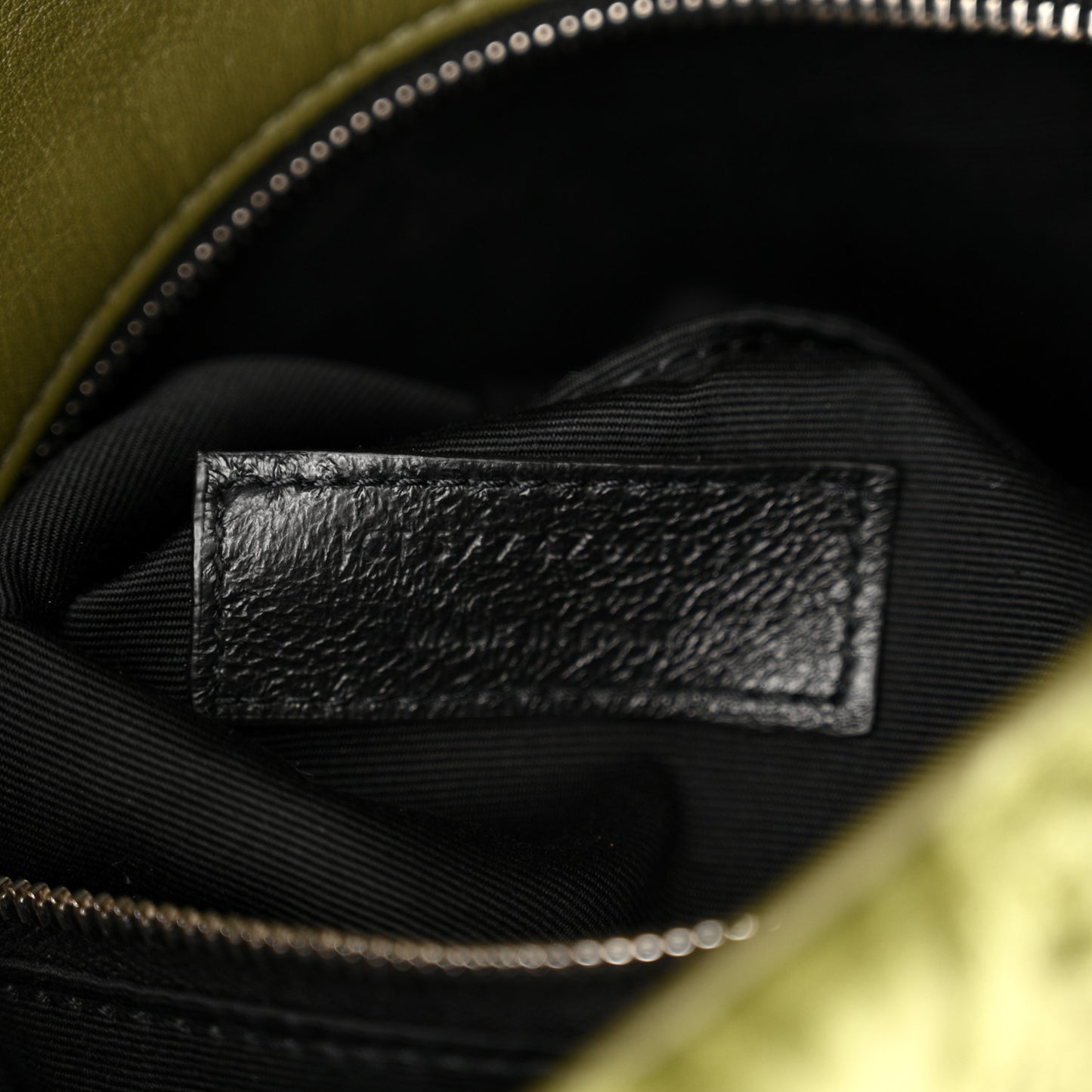 Crushed Velvet Quilted Small Loulou Puffer Monogram Chain Satchel Green