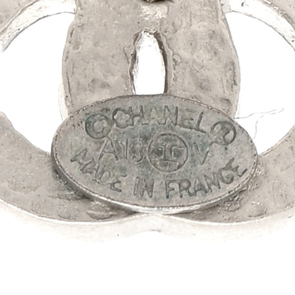 Chanel Crystal Mini Timeless CC Earrings Silver 4 of 4