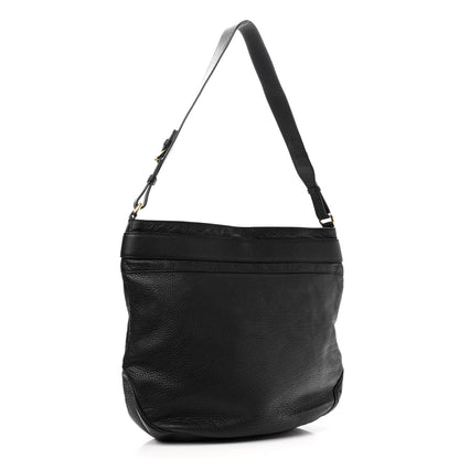 Gucci Pebbled Calfskin Large Ride Shoulder Bag Black 3 of 10