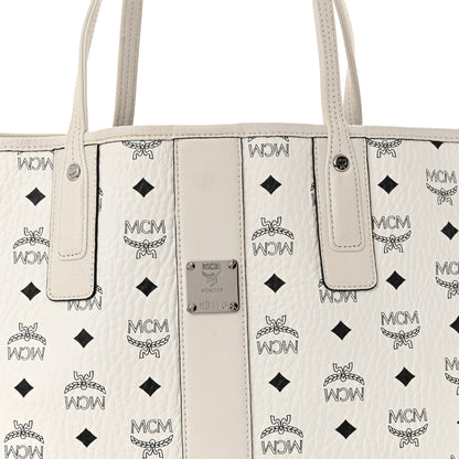 MCM Visetos Medium Liz Reversible Shopper Tote White 11 of 18