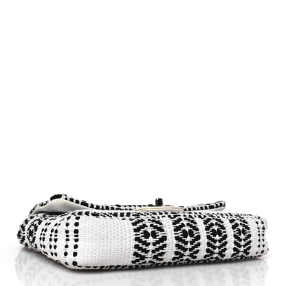 Chanel Woven Tweed Small Flap Black White 4 of 11