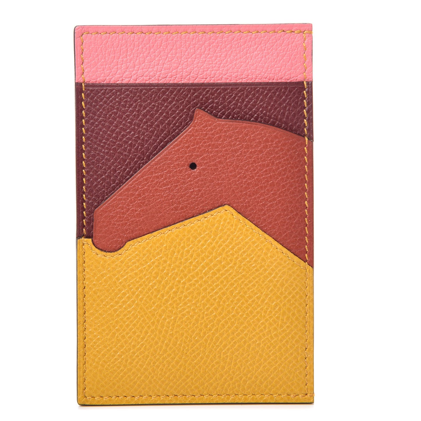 Epsom Evercolor Les Petits Chevaux Card Holder Ambre Brique Rouge H Rose Ete