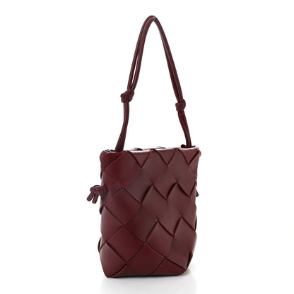 Bottega Veneta Nappa Maxi Intrecciato Clasp Bucket Bag Bordeaux 3 of 9