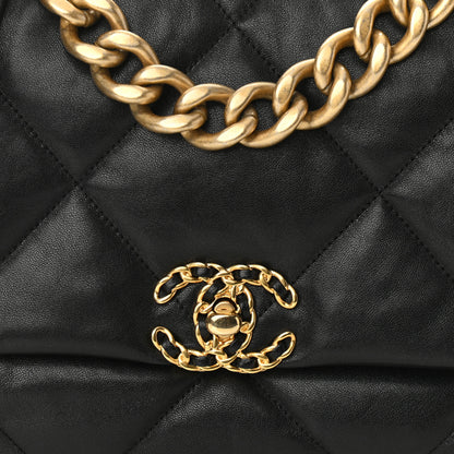 Chanel Lambskin Quilted Large Chanel 19 Flap Black 8 of 10