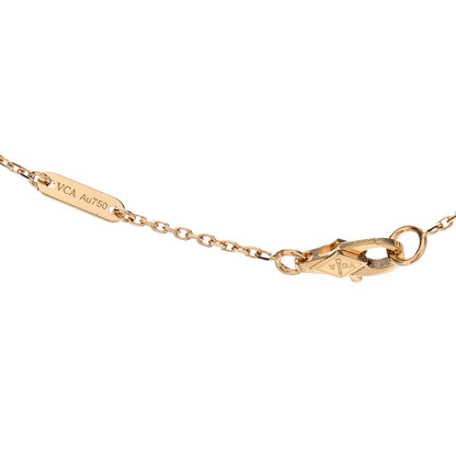Van Cleef & Arpels 18K Yellow Gold Mother of Pearl Sweet Alhambra Butterfly Pendant Necklace 4 of 5